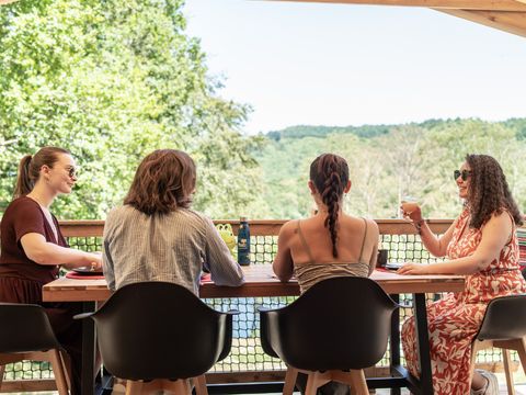 MOBILHOME 5 personnes - Cosyflower Premium 38m² (2 chambres) + TV + draps + serviettes - dont terrasse couverte 10m² 4/5 pers.