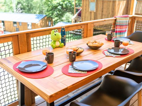 MOBILHOME 5 personnes - Cosyflower Premium 38m² (2 chambres) + TV + draps + serviettes - dont terrasse couverte 10m² 4/5 pers.