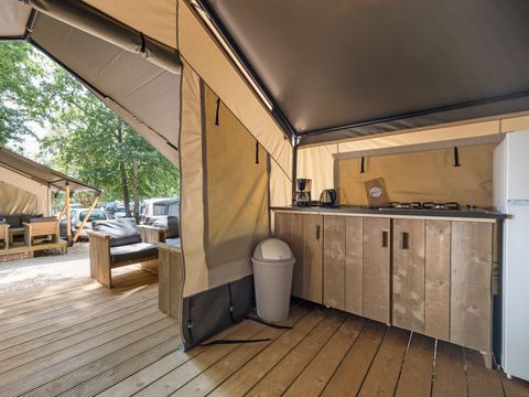 Tente en toile et en bois 4 personnes - Park Umag - Tente Safari Confort + climatisation