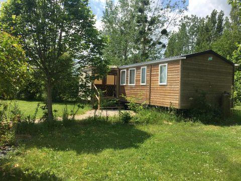 Mobilhome 6 personnes - Loggia - 3 chambres - Terrasse couverte et pouvant se fermer grâce aux baies coulissantes