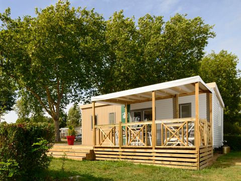 MOBILHOME 6 personnes - Mobil-home CONFORT 35m² (3 chambres) + CLIM + terrasse semi-couverte + TV + LV