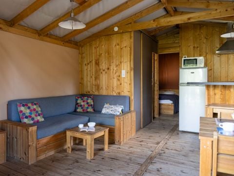 Lodge 5 personnes - Sweetflower Lodge Premium 32m² - 2 chambres + terrasse couverte +TV 4/5 pers