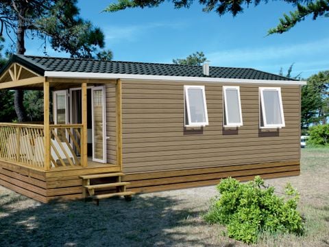 MOBILHOME 4 personnes - Mobil-Home HIBISCUS Premium 32m² (2 chambres) - terrasse couverte 8 m² - TV - LV - Climatisation 4 pers