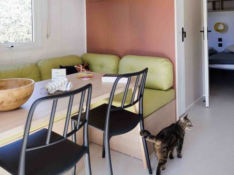 Mobilhome 4 personnes - Mobil-Home HIBISCUS Premium 32m² (2 chambres) - terrasse couverte 8 m² - TV - LV - Climatisation 4 pers