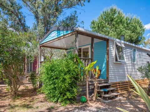 Mobilhome 4 personnes - Mobil-Home PIN PARASOL Standard 30m² (2 chambres) - terrasse couverte 8 m²- TV-NON CLIMATISE 4 pers
