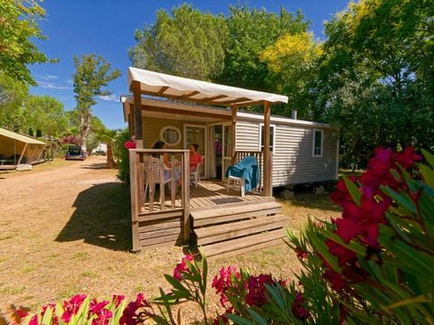 Mobilhome 4 personnes - Mobil-Home OLIVIER Confort 29m² (2 chambres) - terrasse 9 m²+ TV + Climatisation 4 pers