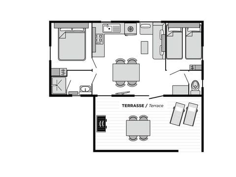 MOBILHOME 4 personnes - Toscane PREMIUM - Quartier Piéton