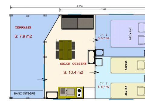TENTE 4 personnes - Nature Confort 2 chambres 30M2