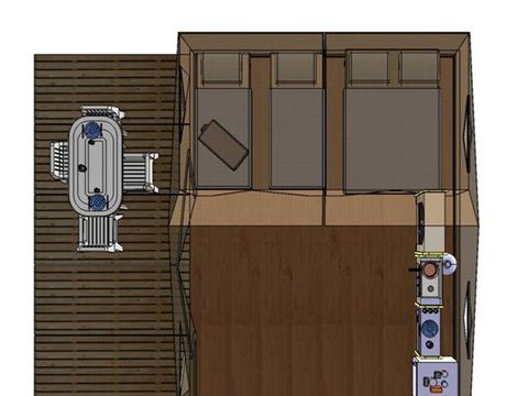 Tente 4 personnes - ECO 2 chambres 18M2