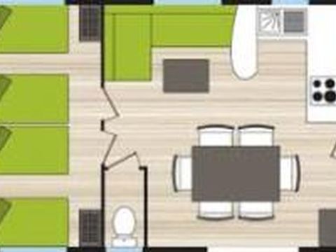 MOBILHOME 6 personnes - CABANE DU PECHEUR - 3 chambres