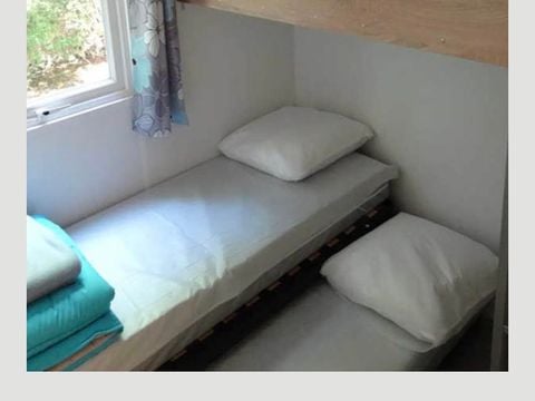 Tente en toile et en bois 5 personnes - TITHOME 20m² - 2 chambres