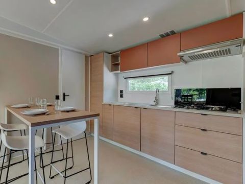 Mobilhome 6 personnes - Comfort XL | 3 Ch. | 6 Pers. | Terrasse surélevée | Clim. | TV