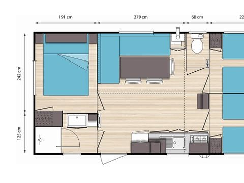 MOBILHOME 8 personnes - O'HARA 3 chambres