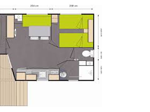 MOBILHOME 4 personnes - O'HARA, 2 chambres