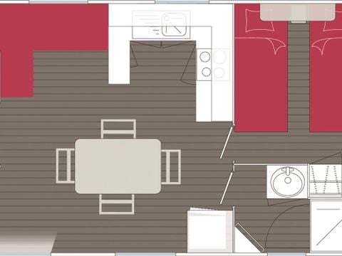 MOBILHOME 4 personnes - TAMPICO - 2 Chambres - DIMANCHE