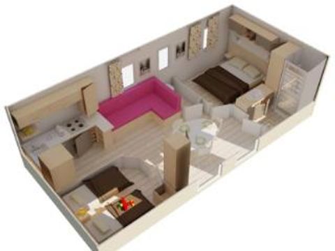 MOBILHOME 6 personnes - MEXICO - 2 Chambres - DIMANCHE