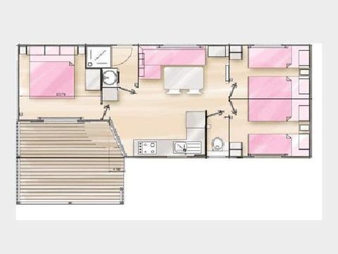 MOBILHOME 6 personnes - PACIFIQUE D