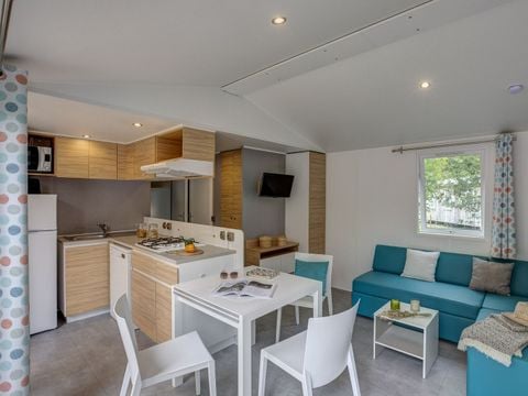 MOBILHOME 6 personnes - COTTAGE Roselière 6p 3ch 2SdB clim PREMIUM
