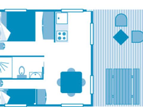 TENTE TOILE ET BOIS 5 personnes - Lodge 4p 2ch ****