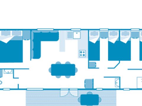 MOBILHOME 6 personnes - Cottage 6p 3ch ****