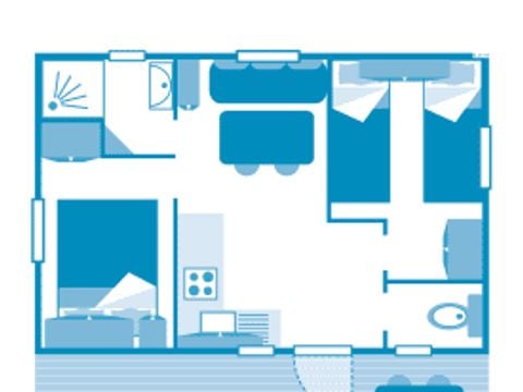 MOBILHOME 4 personnes - Cottage 4p 2ch **