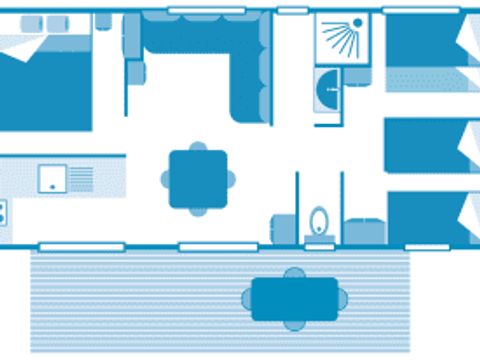 MOBILHOME 6 personnes - Cottage 5/6 p 3ch ***