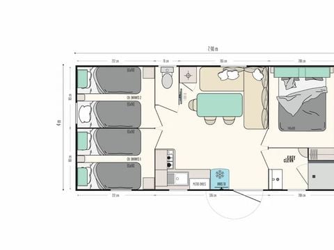 MOBILHOME 6 personnes - NEW // Mobil home Premium 37 M2 3 chambres Clim TV wifi lave vaisselle
