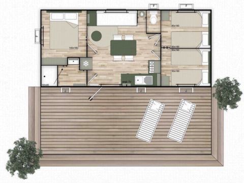 MOBILHOME 6 personnes - Natura 3 ch 6 pers