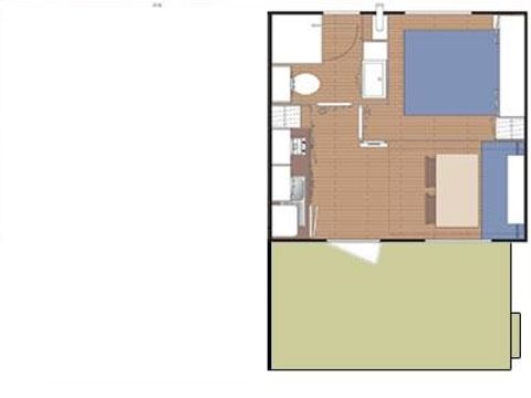 MOBILHOME 2 personnes - Duo  14 m² 1 chambre