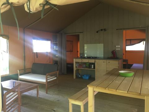 TENTE TOILE ET BOIS 5 personnes - Safari sans sanitaires