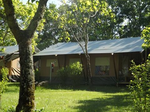 TENTE TOILE ET BOIS 5 personnes - Safari sans sanitaires