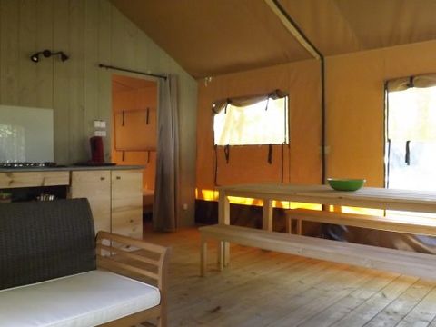 TENTE TOILE ET BOIS 5 personnes - Safari sans sanitaires