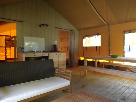 TENTE TOILE ET BOIS 5 personnes - Safari sans sanitaires