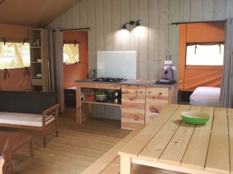 TENTE TOILE ET BOIS 5 personnes - Safari sans sanitaires