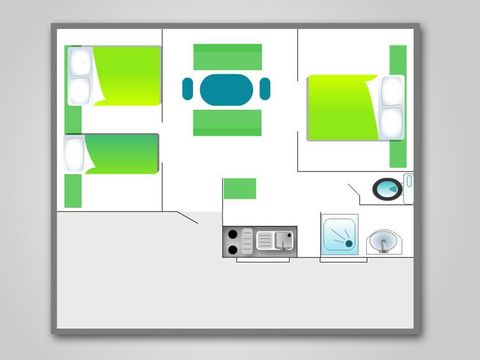 MOBILHOME 6 personnes - MH3 Cottages