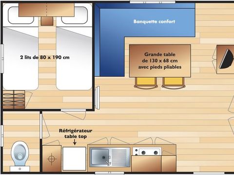 MOBILHOME 4 personnes - MH2 Spacieux