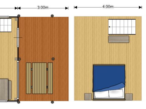 BUNGALOW TOILÉ 4 personnes - Tente Lodge