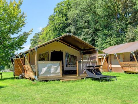 TENTE TOILE ET BOIS 5 personnes - Safari avec sanitaires 5 personnes VODA
