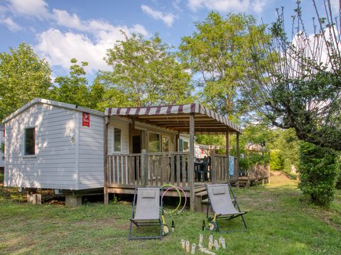 MOBILHOME 6 personnes - Mobil-home Confort 34m² (3 chambres) - terrasse couverte + TV 6 pers. 