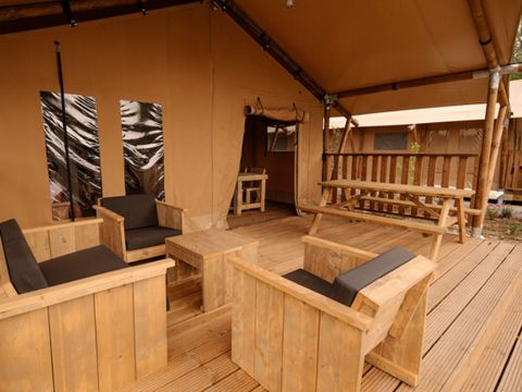 TENTE TOILE ET BOIS 6 personnes - Riverlodge 49m², 6pl-3ch
