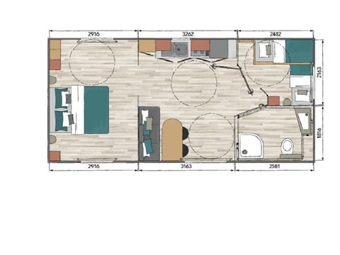 MOBILHOME 4 personnes - Mobil-home PMR 4 pers