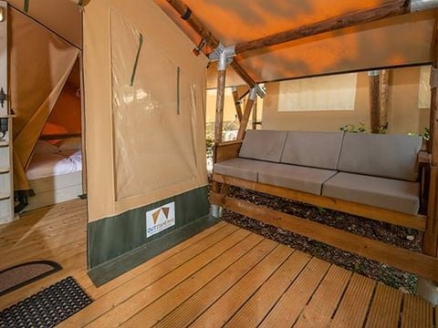 TENTE TOILE ET BOIS 5 personnes - Super Lodge | 2 Ch. | 4/5 Pers. | Sans SDB