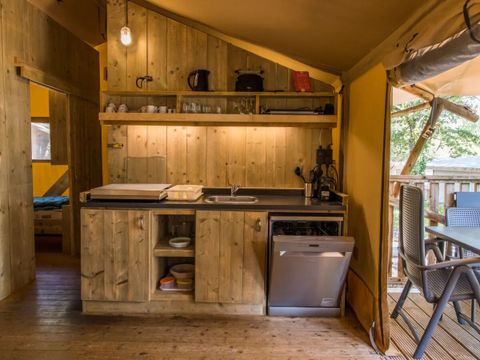 Tente en toile et en bois 6 personnes - Lodgetent Premium XL