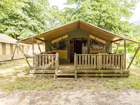 TENTE TOILE ET BOIS 5 personnes - Valkanela - Tente Safari Relax