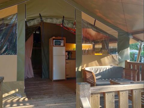 Tente en toile et en bois 5 personnes - Valkanela - Tente Safari Relax