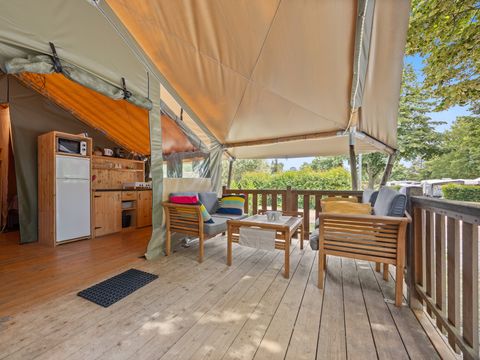 TENTE TOILE ET BOIS 6 personnes - Valkanela - Tente Safari Relax