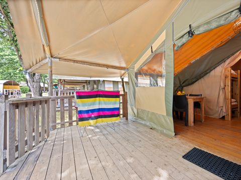 Tente en toile et en bois 5 personnes - Valkanela - Tente Safari Relax
