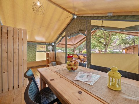 Tente en toile et en bois 5 personnes - Valkanela - Tente Safari Relax