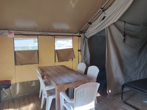 Tente en toile et en bois 5 personnes - Valkanela - Tente safari Harmony