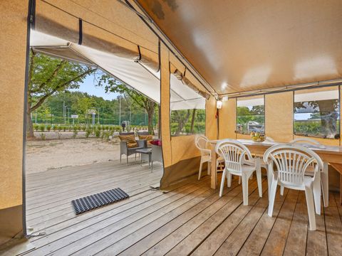 TENTE TOILE ET BOIS 5 personnes - Valkanela - Tente safari Harmony